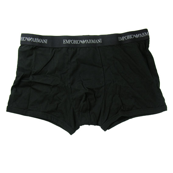 エンポリオ・アルマーニ ：Natural Cotton Boxer Brief（ブラック）