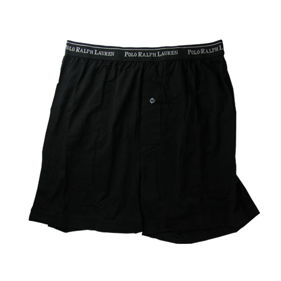 ポロラルフローレン ： Micromodal Button-fly Boxer（ブラック）