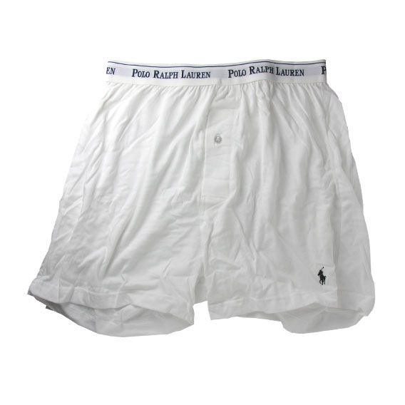 ポロラルフローレン ：Knit Boxer Short（ホワイト）