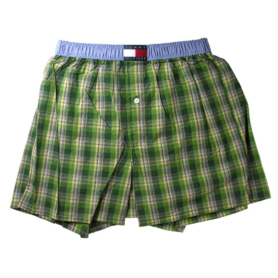 トミーヒルフィガー ：Earling Y/D Plaid Boxer(グリーン)
