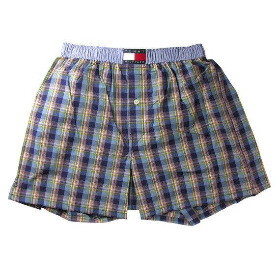 トミーヒルフィガー ：Earling Y/D Plaid Boxer(ブルー)