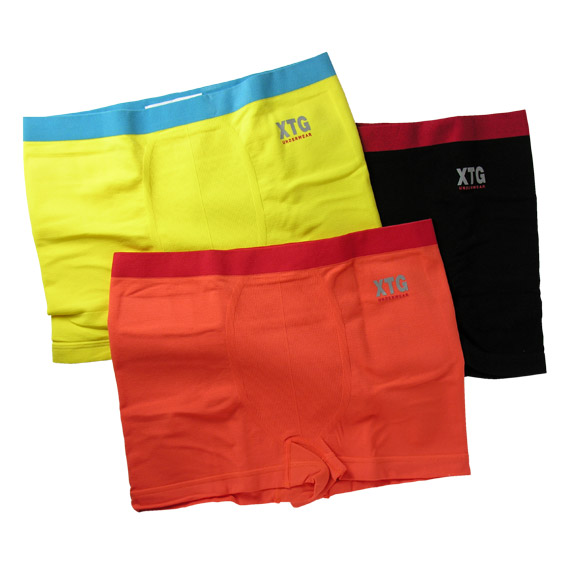 エックス ティ ー ジー アンダーウェア：Boxer Pack3（ブラック、オレンジ、イエロー）